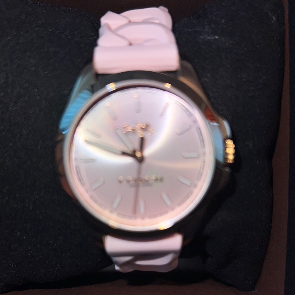 Coach Silver and Pink Watch